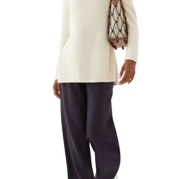 NWT Eileen Fisher Soft White Alpaca Ballet Neck Pullover Tunic - Picture 4 of 12